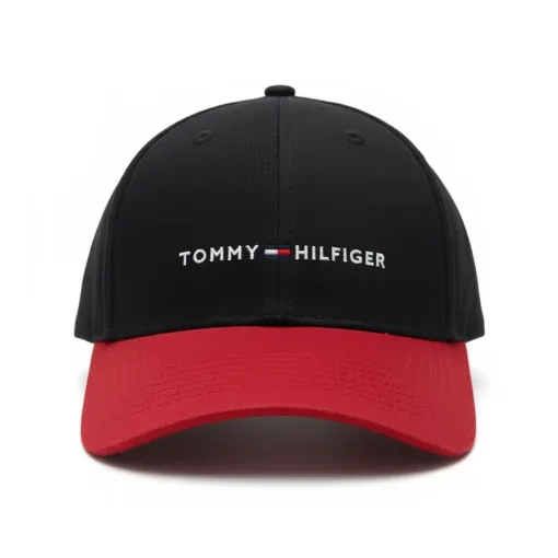 Tommy Hilfiger Skyline Baseball Cap –Black & Red